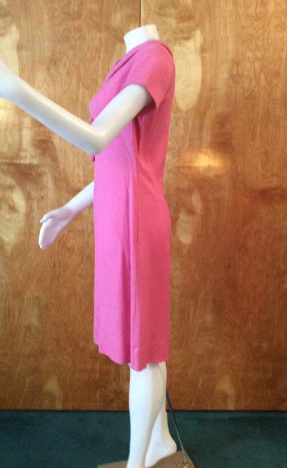 Vintage linen dress by Wilshire of BOSTON pink li… - image 4