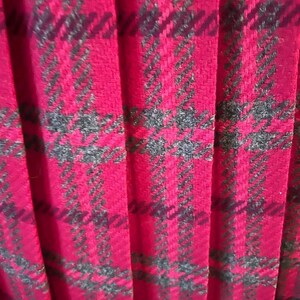 Vintage Pink Plaid Skirt Wool Pleated Skirt 1940s 1950s Skirt - Etsy