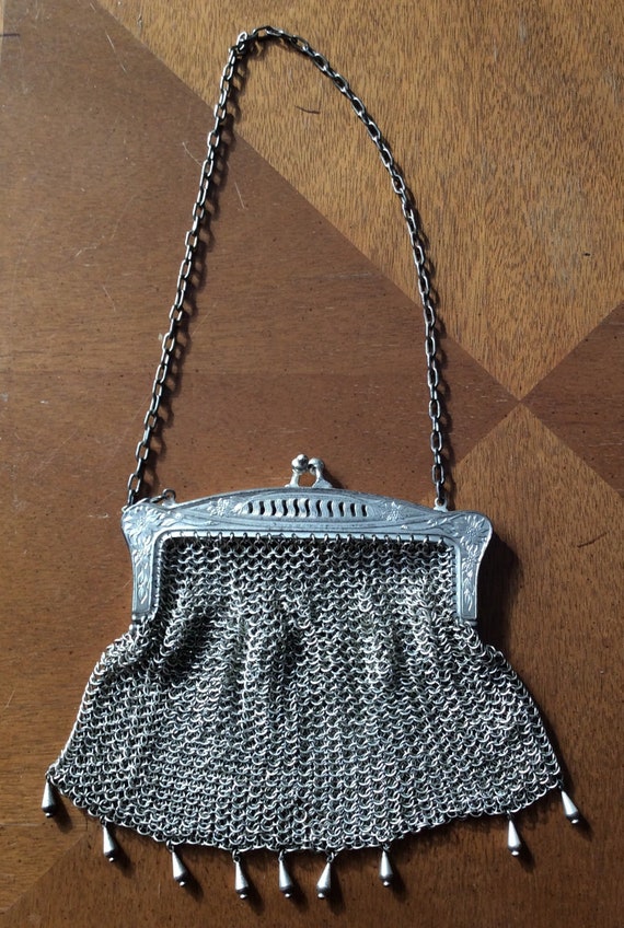 German silver chainmail purse Clearance