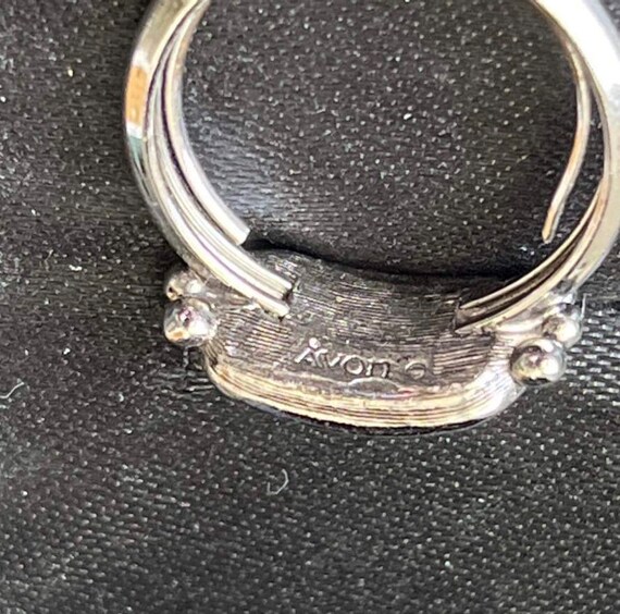 Vintage AVON ring 1970s faux turquoise and silver rin… Gem