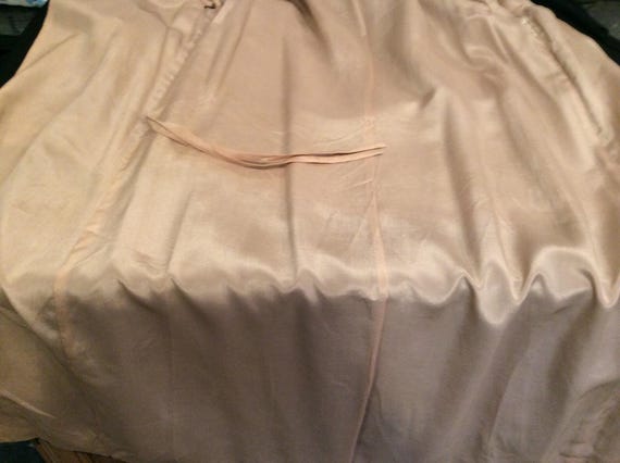 Antique 1920s black opera coat womens tie neck fo… - image 8