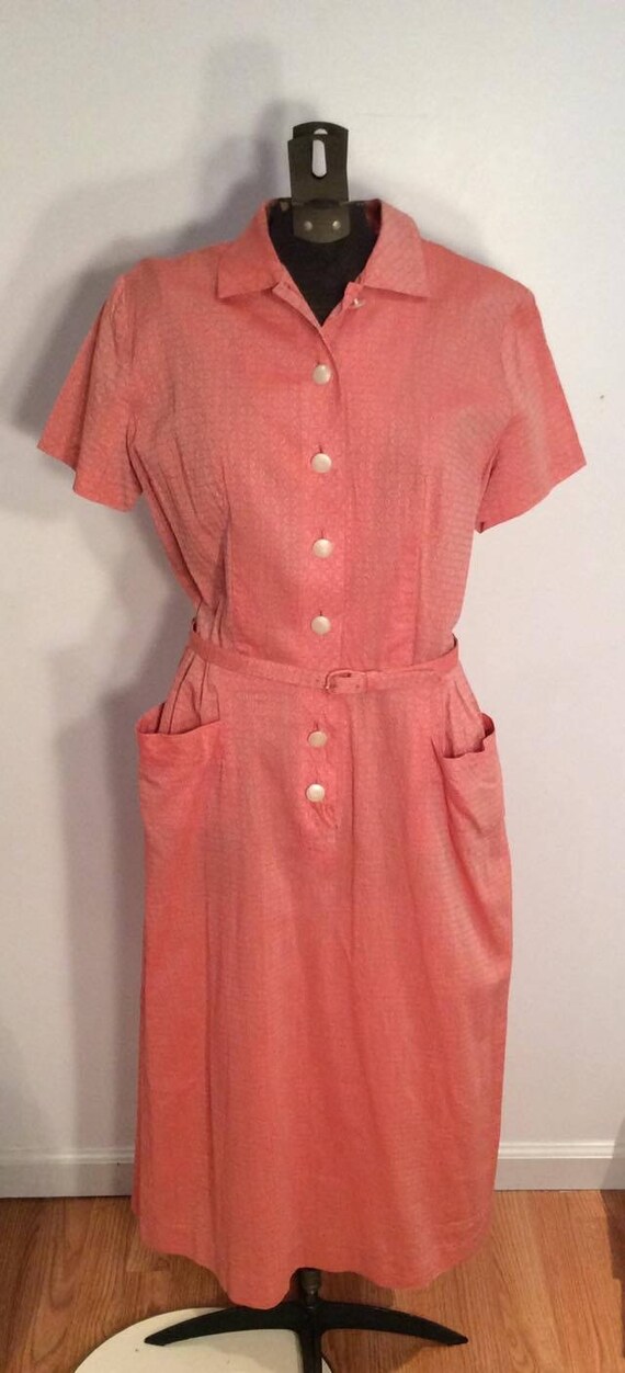 Modern Classics salmon pink vintage dress wiggle b