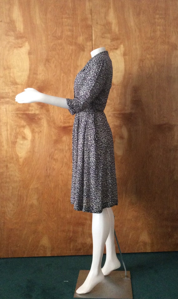 Vintage rayon dress Cay Artley 1940’s 1950’s blue… - image 7