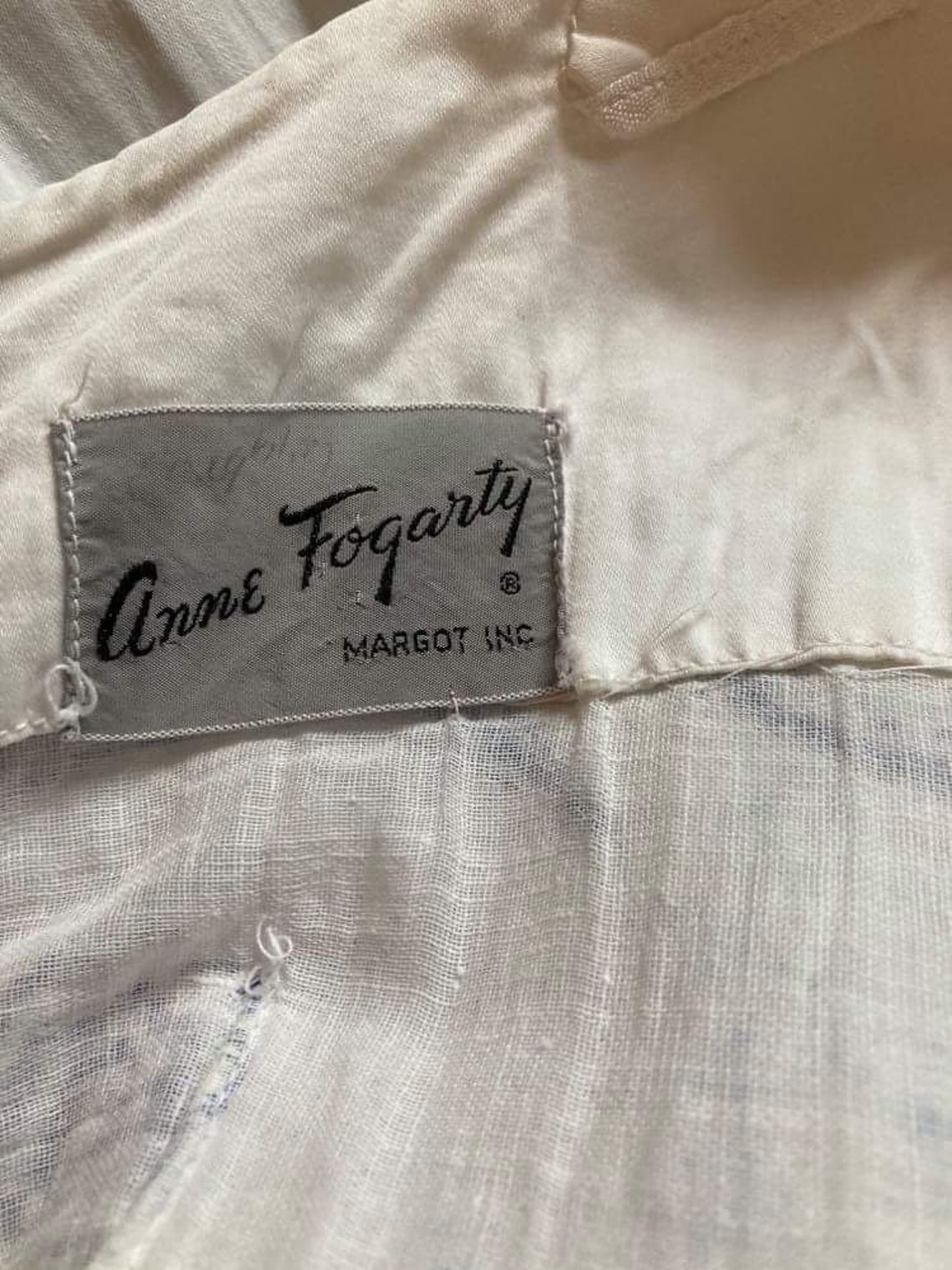 Vintage Anne Fogarty Margot Inc. 1950s Sun Dress White With - Etsy