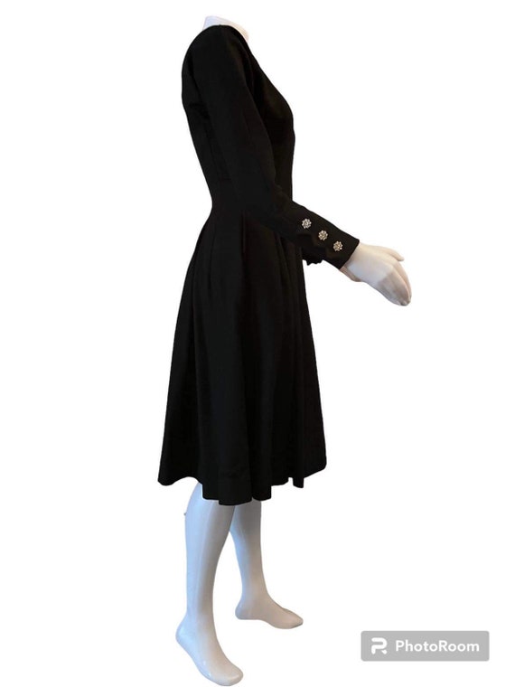 1950s ice skating dress Sonya Henning style black… - image 4