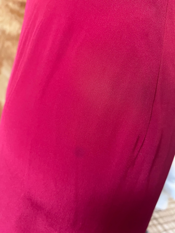 Vintage 1930s beach pajamas jumpsuit red silk - image 12