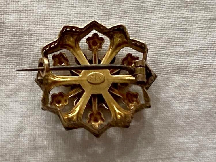 Victorian Pin Gold Filled Seed Pearl Forget Me Not Flowers - Etsy