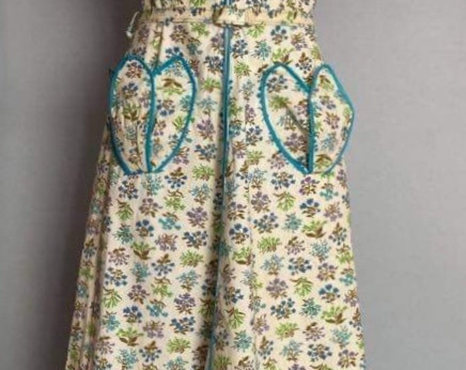 Vintage House Dress 1950s Cotton House Dress by Penneys Brentwood