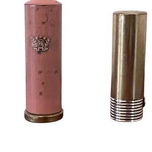 Vintage 1960s lipstick tubes lot of 2 Priscilla Alden Newton Co. red vintage lipstick collectible
