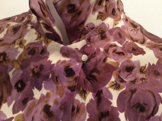 McArthur LTD vintage dress purple floral print be… - image 6