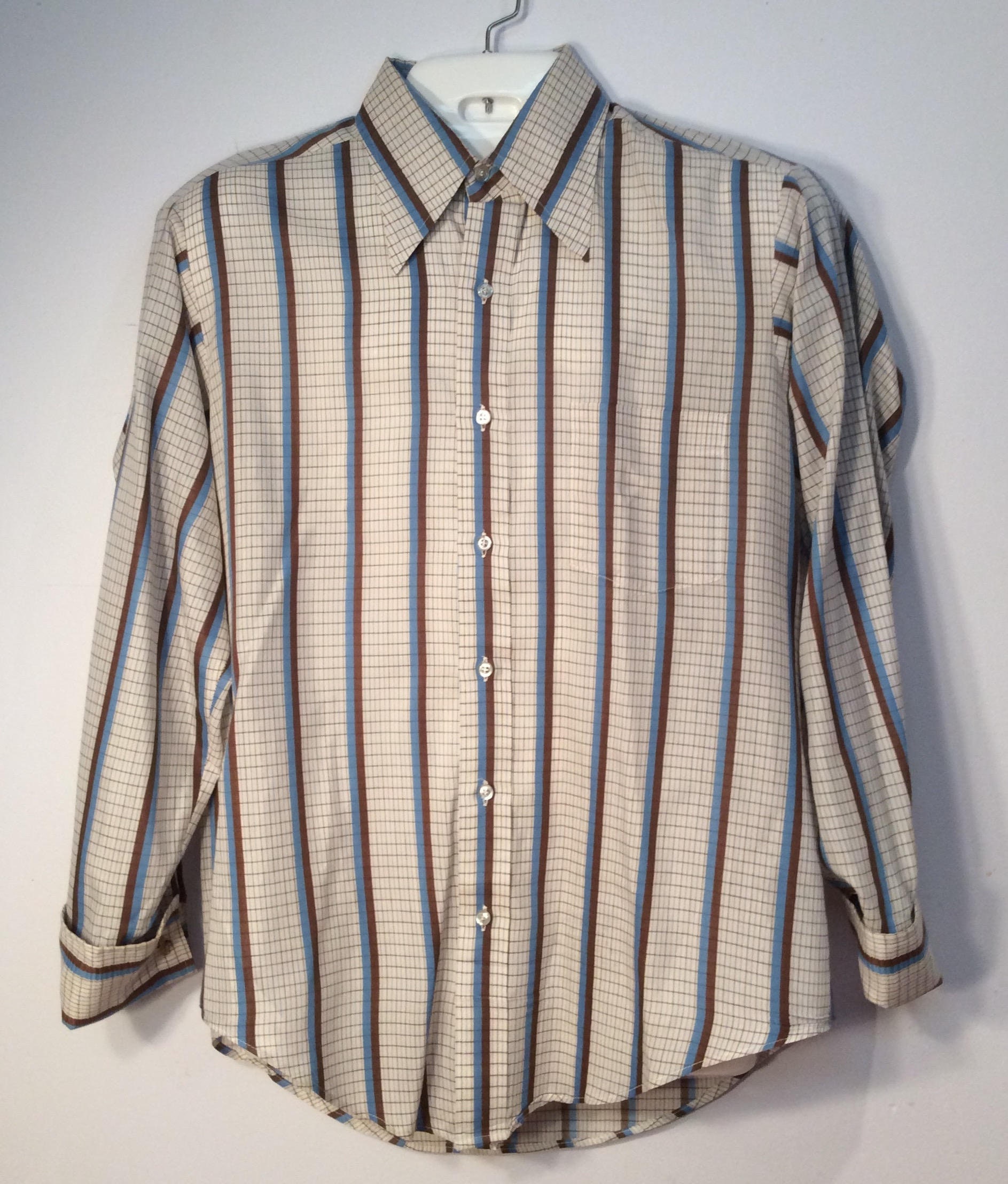 Futura by Van Heusen 1970s vintage mens shirt long sleeve | Etsy