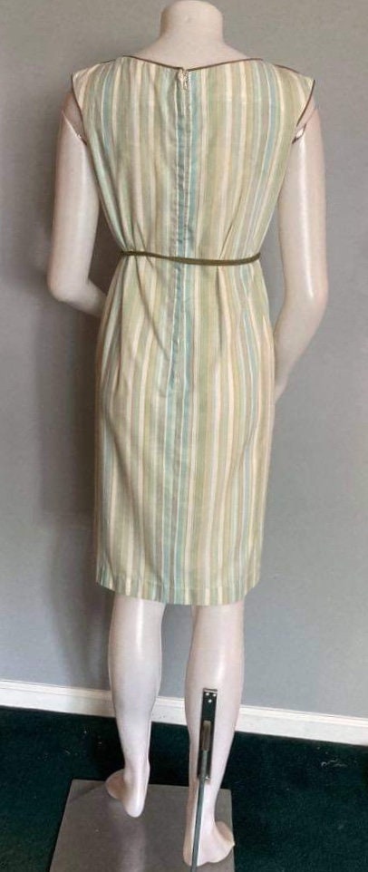 Vintage Shift Dress 1950s 1960s Cotton Pastel Stripe Shift - Etsy