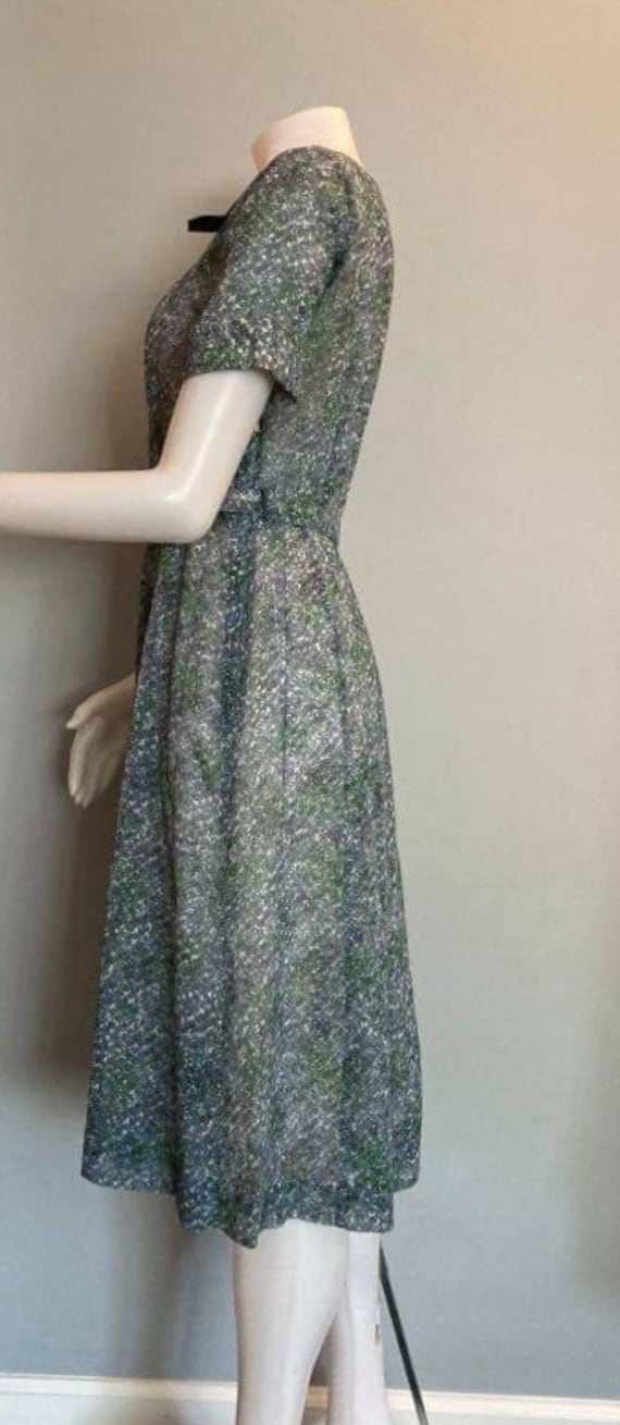 1950s Cay Artley dress vintage floral dress semi … - image 2