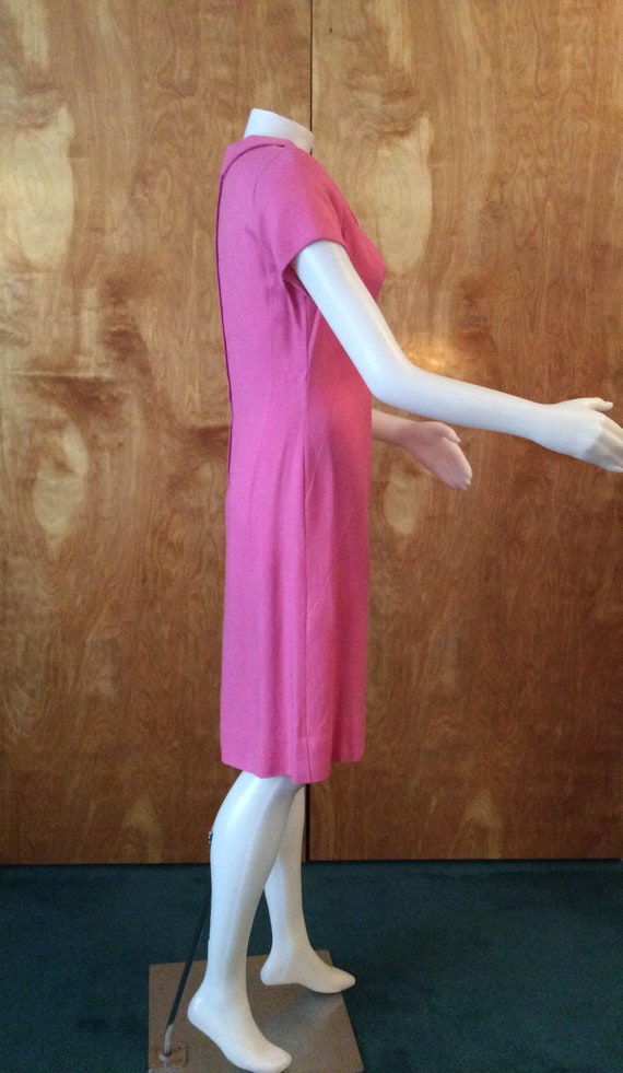 Vintage linen dress by Wilshire of BOSTON pink li… - image 8