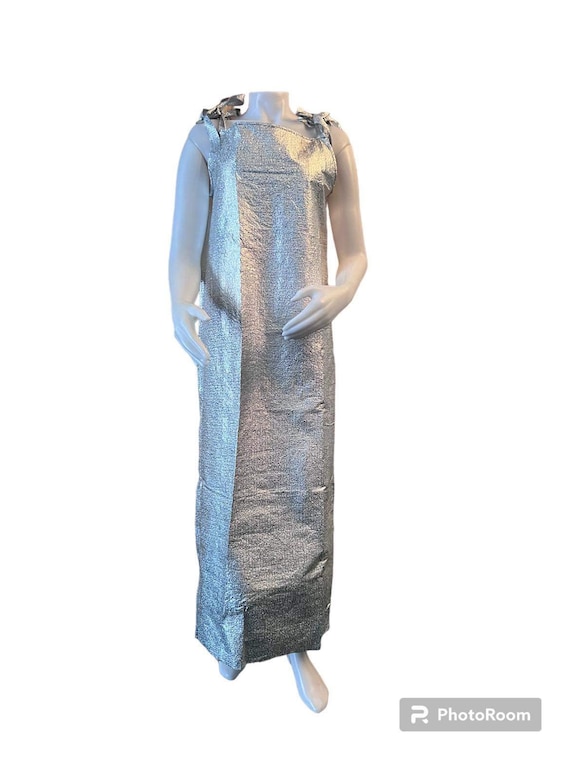Iconic 1960s paper dress silver Lustre-Weave unwo… - image 1
