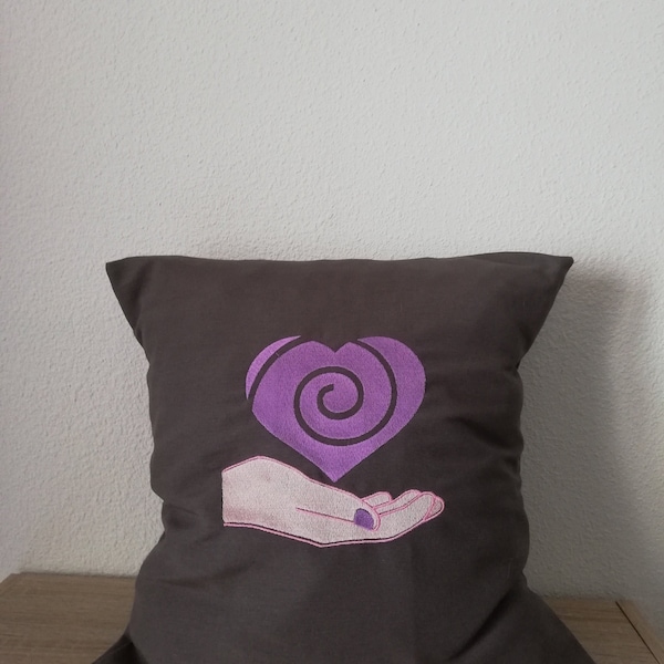 housse de coussin brodée pour canapé