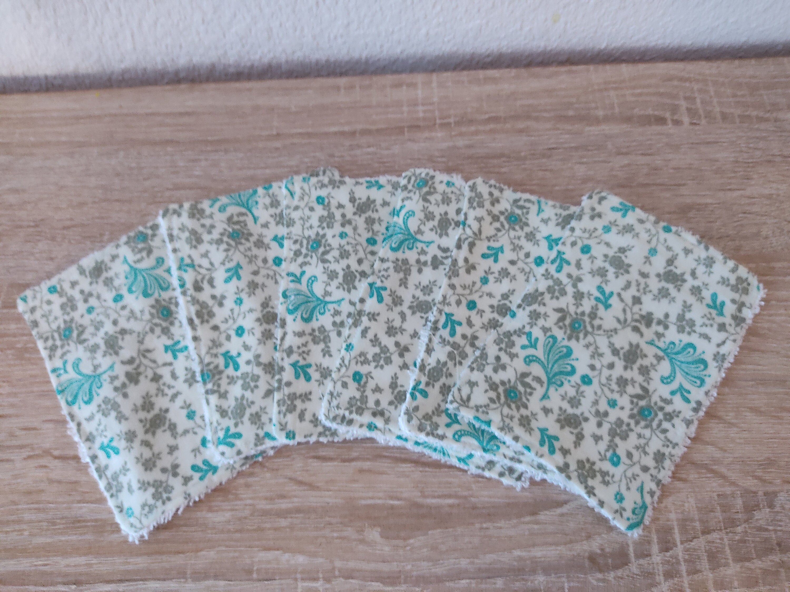 Lingettes Lavables, Lot de Six Cotons Démaquillants Réutilisables