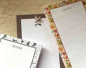 Bloc-notes fleurs de lys - liste de choses à faire - agenda floral Lil - liste de courses - bloc-notes pour cahier de scrapbooking notes