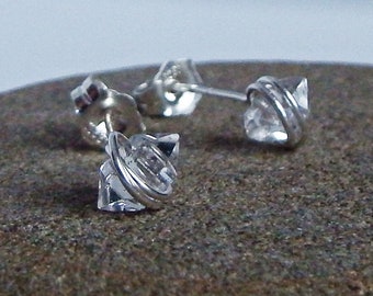 Herkimer Diamond Stud Earrings, Herkimer Diamond Earrings, Dainty Earrings, Minimalist Jewelry, April Birthstone, Mothers Day Gift