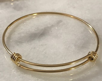 Stainless Steel Expandable Silver Bangle Bracelet 3-50mm Children/'s Adjustable Triple loop Bangles