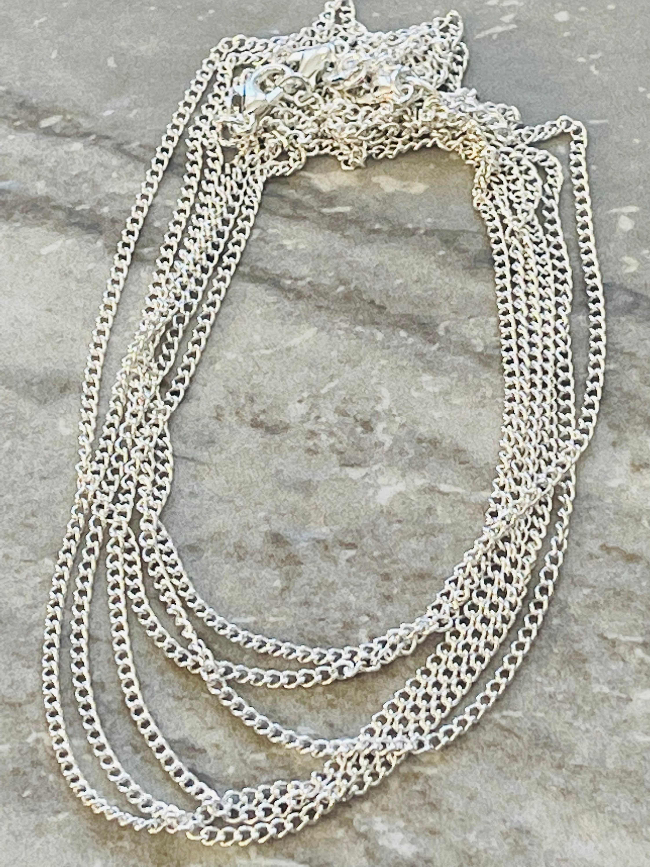 12pcs 18inch Antique Silver Chain Necklace Wholesale Necklaces