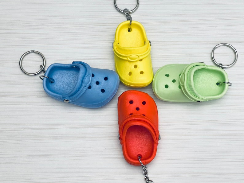 1 adorable mini shoe key chain clog rubber shoe 4 colors image 7