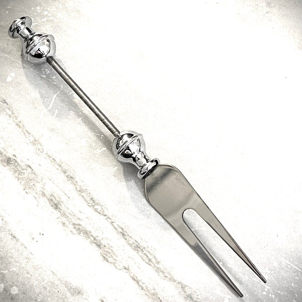 Beadable appetizer fork -  2 prong - utensil - gift - bride gift - house gift - hostess gift
