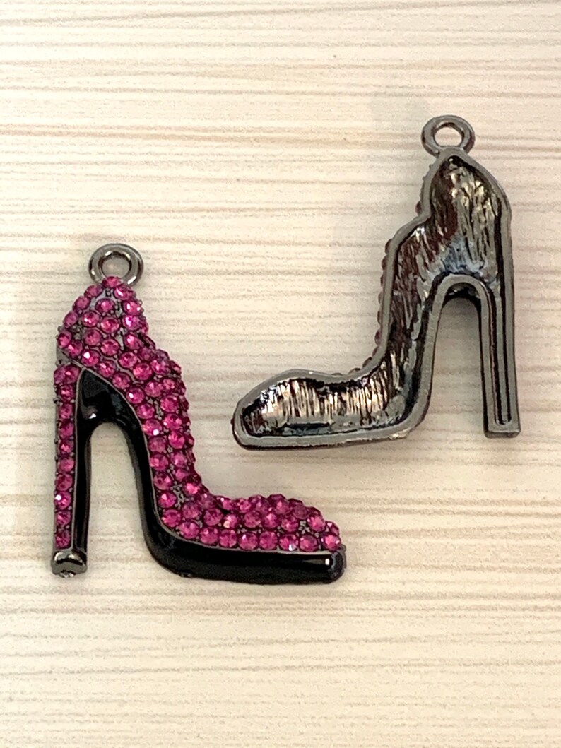 1 purple Gorgeous mostly rhinestones high heeled stiletto shoe | Etsy