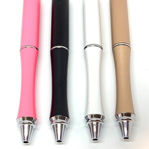 Metal beadable pen blanks add a bead writing instrument pens gift black ink image 4