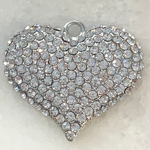 Heart with Rhinestones Charm main image 0