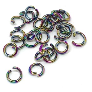REGELIN 100pcs Colorful 304 Stainless steel Jump Ring Loops