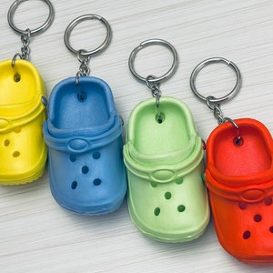 1 adorable mini shoe key chain clog rubber shoe 4 colors image 1
