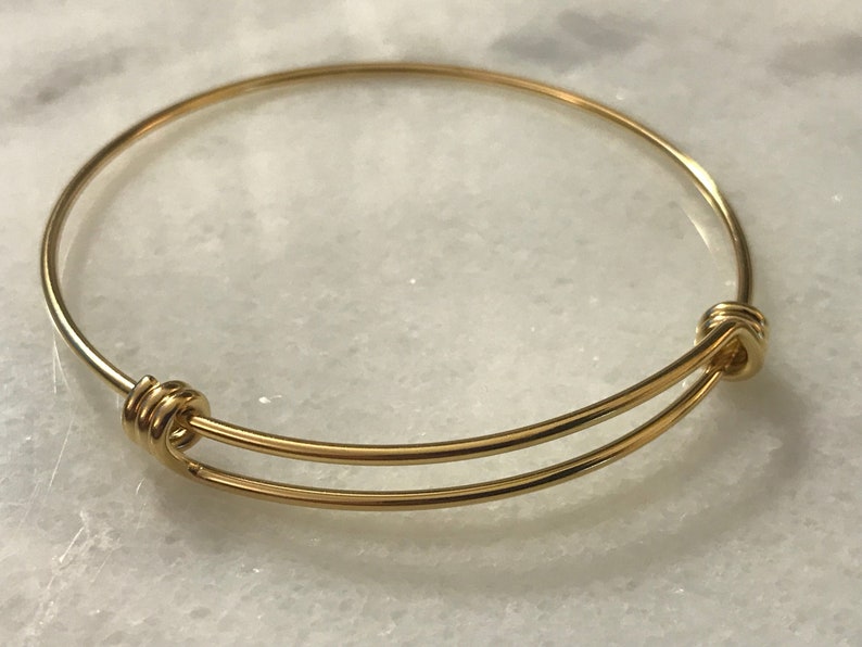 Stainless Steel Expandable Bracelet Gold Triple Loop Etsy