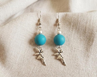 Fairy earrings and teal pearl