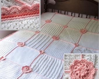 Crochet Pattern, Sampler Afghan, Intermediate to Experienced Crochet, Crochet Blanket Pattern, DIY Crochet