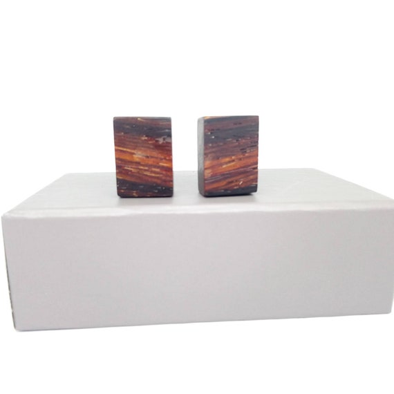 Cocobolo Cufflinks- handcrafted jewellery by Crickhollow Crafts - bespoke by nature