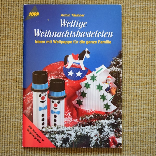 Bastelheft Weihnachten Wellpappe basteln, Anleitungsbuch, Vorlagenbogen