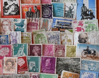 60 internationale Briefmarken Welt gemischt