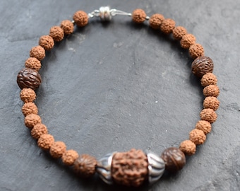 Bracelet Rudraksha seeds 19 cm