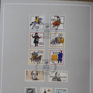 3 Briefmarken-Motiv-Karte 500 Jahre Post Sondermarken Poststrukturgesetz