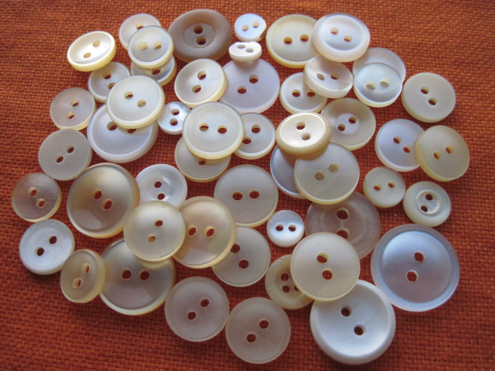 53 white cream buttons 7 mm 17 mm mixed lot bright blend | Etsy