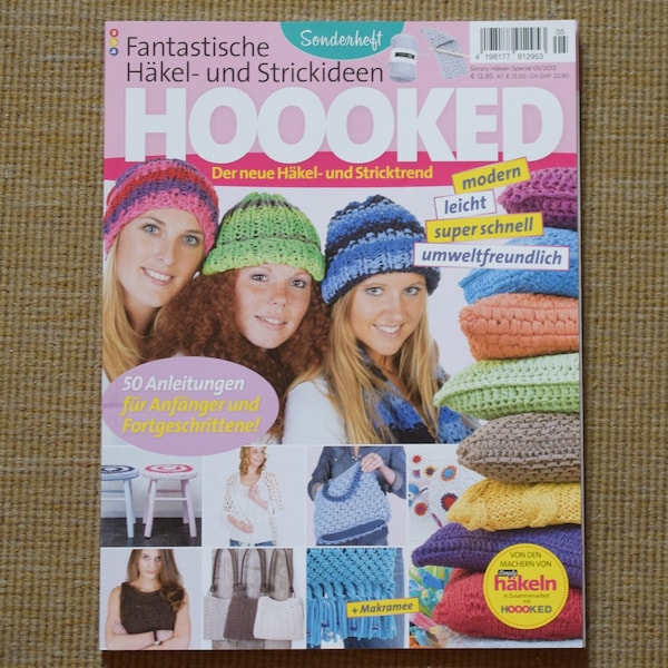 Hooked Häkel- und Strickideen Sonderheft 05 / 2013 Mützen Tasche