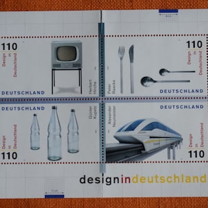 Briefmarkenblock Design in Deutschland postfrisch von 1999