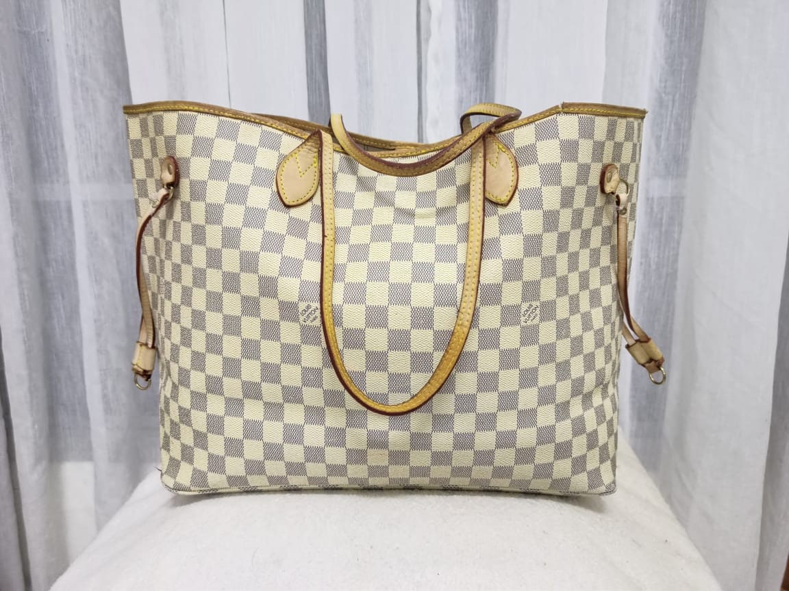 Louis Vuitton Damier Azur Totally MM N41279 White Cloth ref.834198 - Joli  Closet