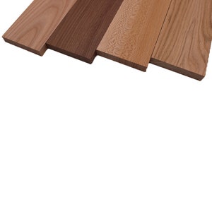Domestic Exotic Variety Pack - Butternut, Walnut, Grey Elm, Quarter Sawn Sycamore - 3/4&quot; x 4&quot; (4 Pcs)