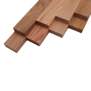 Domestic Exotic Variety Pack - Butternut, Coffee Nut, Grey Elm, Quarter Sawn Sycamore - 3/4&quot; x 2&quot; (8 Pcs)