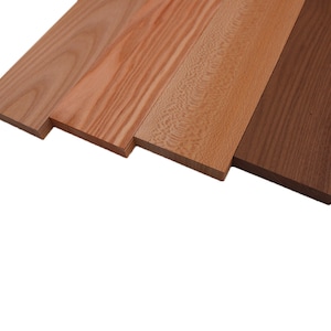 Domestic Exotic Variety Pack - Butternut, Coffee Nut, Grey Elm, Walnut - 3/4&quot; x 4&quot; (4 Pcs)