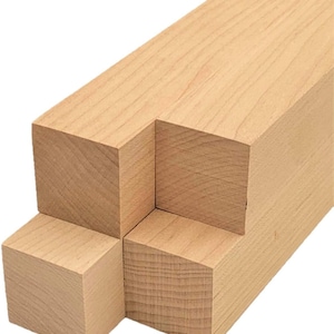 Maple Lumber Square Turning Blanks - 1.5&quot; x 1.5&quot; (4pc)