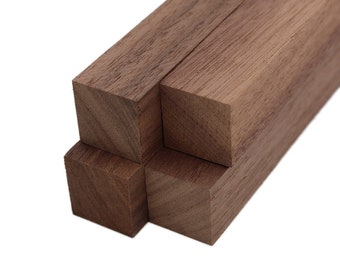 Walnut Turning Blank Squares - 1" x 1" (4 Pcs)