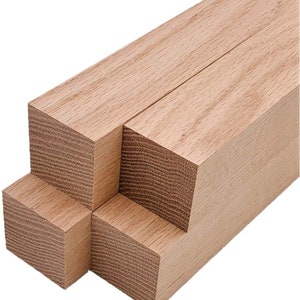 Red Oak Lumber Square Turning Blanks - 2&quot; x 2&quot; (4 Pcs)